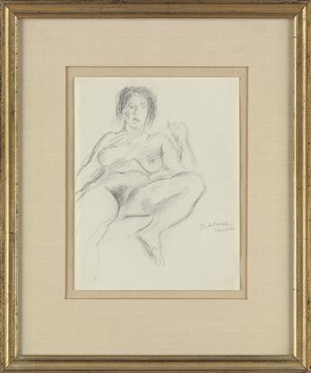 MOSES SOYER Female Nude Study.